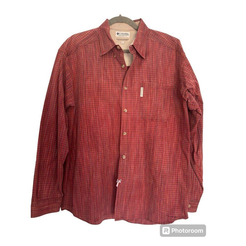 Columbia Long Sleeve Mens Button Down Shirt Size Medium